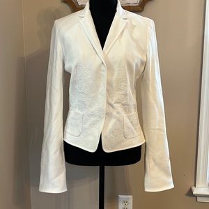 Elite Tahari White embroidered Blazer size S